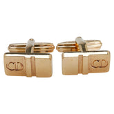 ディオール CDロゴ カフス ゴールド メッキ メンズ Dior 【中古】